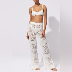 Solid & Striped The Logan Pant in Chunky Cotton Crochet Blackout